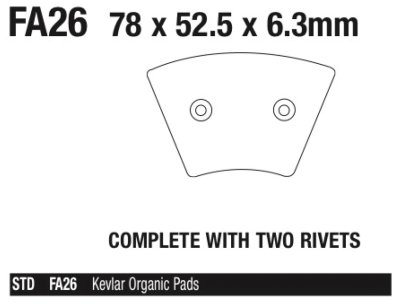 EBC brake pads XL/FX 74-77 front (GB)