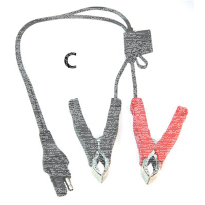 Optimate SAE to battery clips w/fuse (GB)