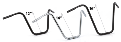 Burly narrow 12" apehanger chrome