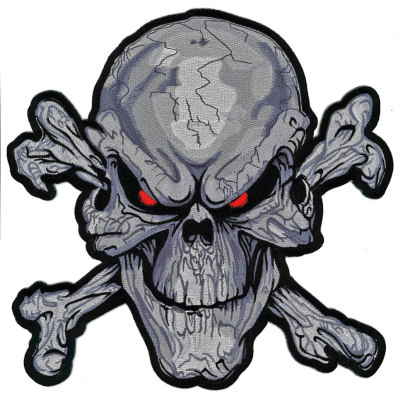 RED EYE SKULL LG PATCH (GB)