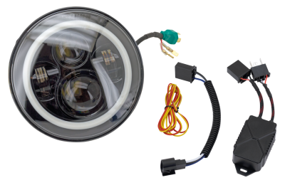 LED 7" HALO Headlight Unit Style 1 (GB)