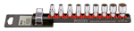 1/4" Socketset inch sizes 9Pc on rail