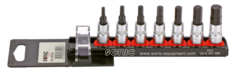 1/4" Socketbitset Hex inch sizes 7pc on (GB)