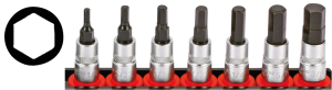 1/4" Socketbitset Hex inch sizes 7pc on