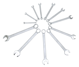 Combination wrench set inch sizes 12Pc