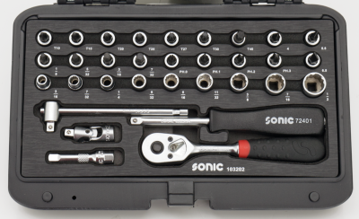 Sonic 32pc 1/4" drive socket set SAE (GB)