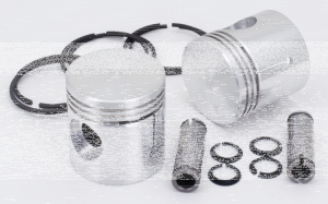 Pistons w/Hasting rings 45CI +.03" set/2 (GB)