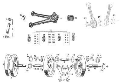Rod race set 24341-29+24352-29 DL/RL/W (GB)