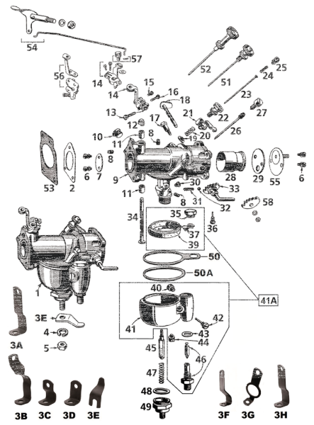 lever throttle inc. screws BT48 Panhead (GB)