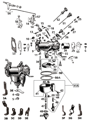 lever throttle inc. screws BT48 Panhead (GB)