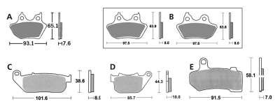 Matrix Brake pads F*ST06-07 rear (GB)