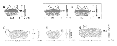 Matrix Brake pads XL04-13 front (GB)