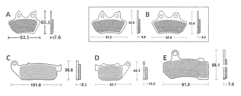 Matrix Brake Pads VRSC06-17 FLH/T08-18 (GB)