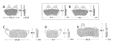 Matrix Brake Pads VRSC06-17 FLH/T08-18 (GB)