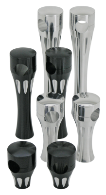 4" slotted Black risers