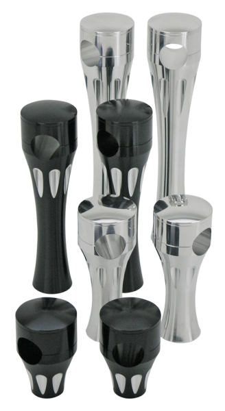 6" slotted Black risers (GB)
