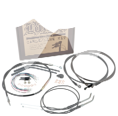 Cable kit black 16" bar FLST07-10 (GB)