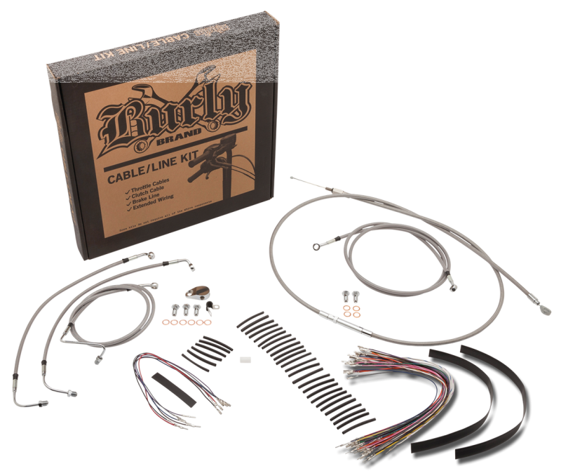Cable kit braided St 15" bar no-ABS FLHT (GB)