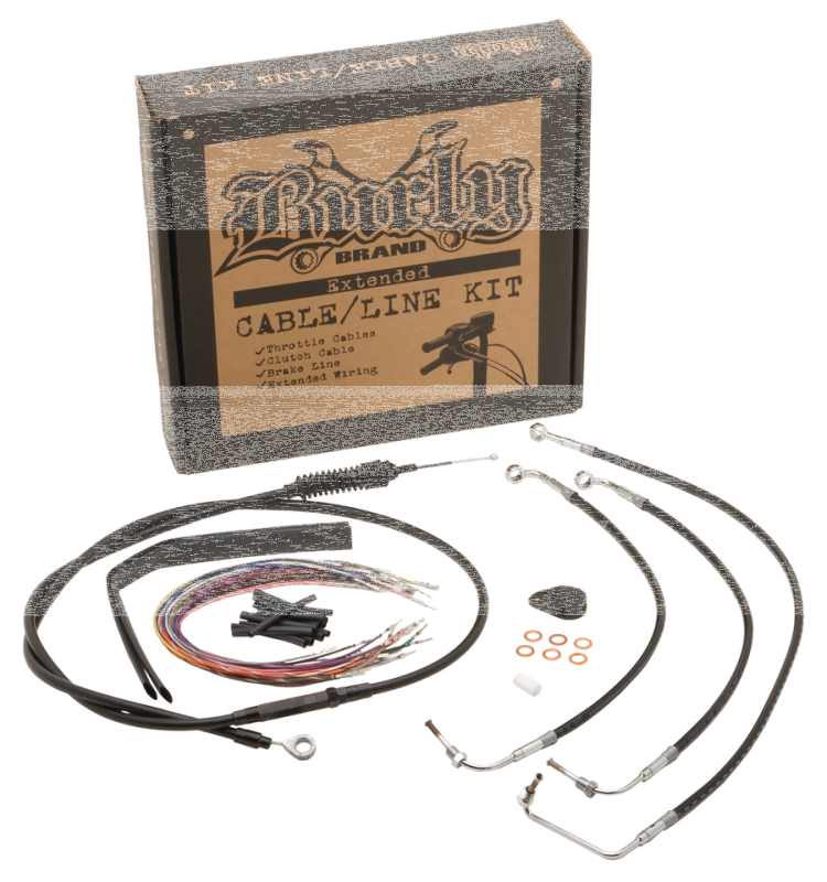 Cable kit black 15" bar no-ABS FLHT14-16 (GB)