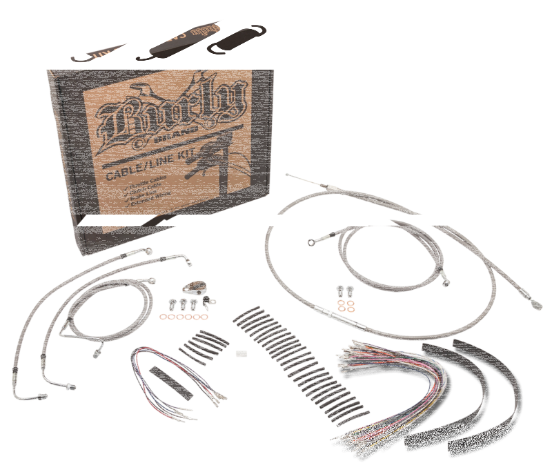 Cable kit braided 13" bar ABS FLHT14-16 (GB)
