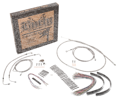 Cable kit braided 13" bar ABS FLHT14-16 (GB)