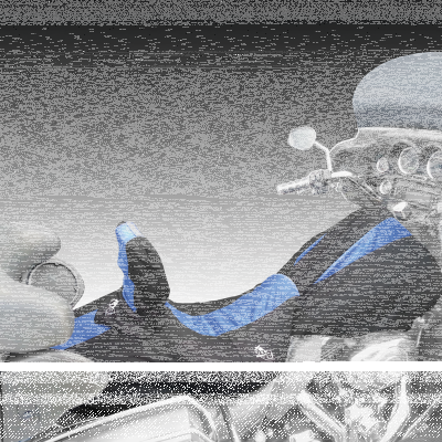 Bikesheath Seat/tankcover L blk/blue (GB)