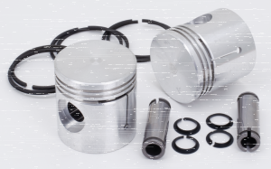 Pistons w/Import rings 45CI +.09" set/2 (GB)