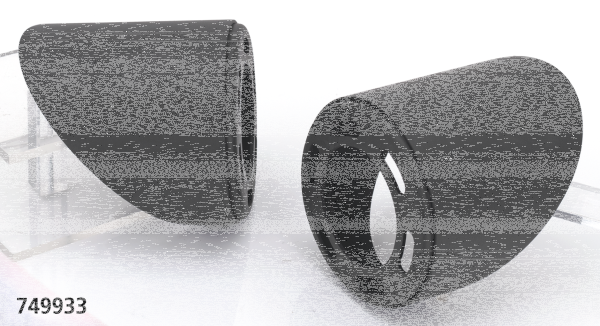 MCJ End Caps Royal 80 Slash Cut Black (GB)