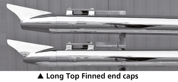 MCJ End Caps Royal 80 Long Finned Chrome (GB)