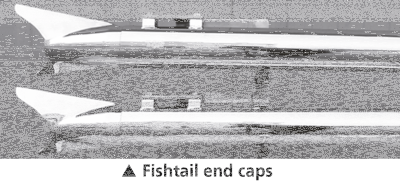 MCJ End Caps Royal 80 Fishtail Chrome (GB)