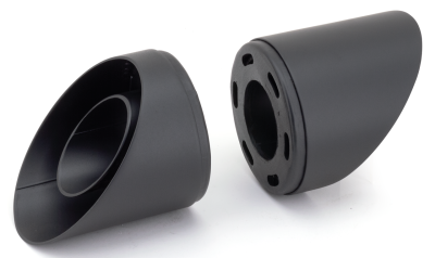 MCJ End Caps Race 90 Slash Cut Black (GB)