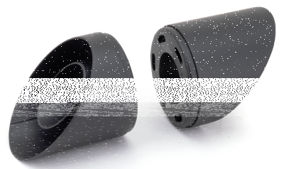 MCJ End Caps Race 90 Slash Cut Black (GB)