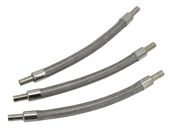 8" braided stainless hose w/pipe ends (GB)