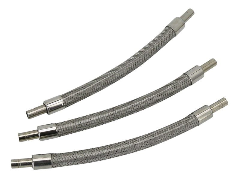 9" braided stainless hose w/pipe ends (GB)