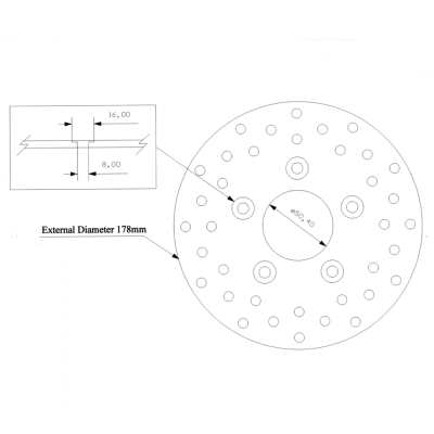 K-Tech Stainless 7" front disc 84-99 (GB)