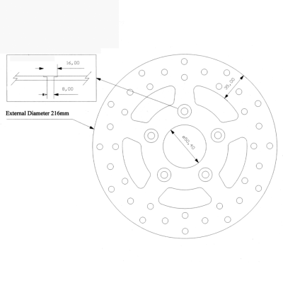 K-Tech Stainless 8.5" front disc 84-99