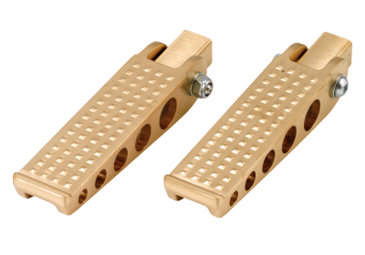 K-Tech forged satin brass knurled pegs