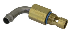 Fuel inlet fitting assy 90dgr w/swivel