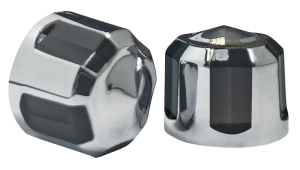 Diamond Cut Crown Bolt Cap Kit M8 chrome