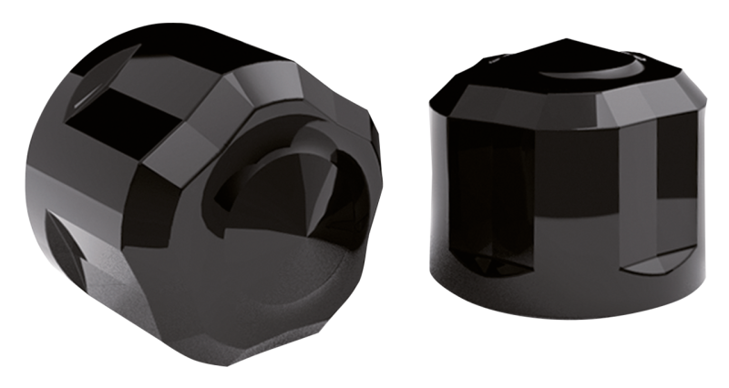 Diamond Cut Crown Bolt Cap Kit M8 black (GB)