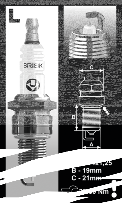 4Pck Brisk LR17YS Spark Plug (GB)