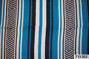 Mexican blanket Navy/Turquois/White (GB)