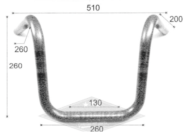 7/8" black Drag Bar 40" no dimples (GB)
