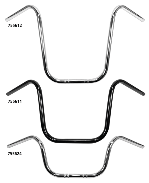 7/8" Handlebars Ape Hanger 9" CHR (GB)