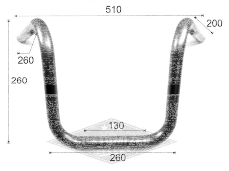 7/8" chrome Drag Bar 32" no dimple (GB)