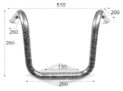 7/8" chrome Drag Bar 32" no dimple (GB)