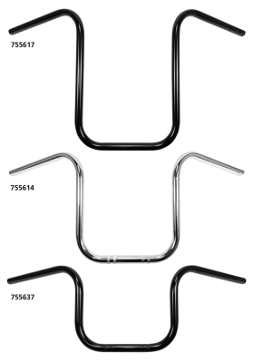 7/8" Narrow Ape Hanger Basic 9" BLK (GB)