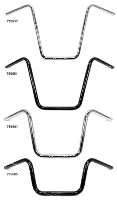 1" Ape Hanger 15" BLK non-dimpled (GB)