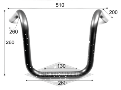 1" Handlebars Bobber Two BLK (GB)