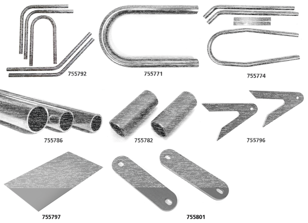 weld on rear set brackets (2pcs.) (GB)